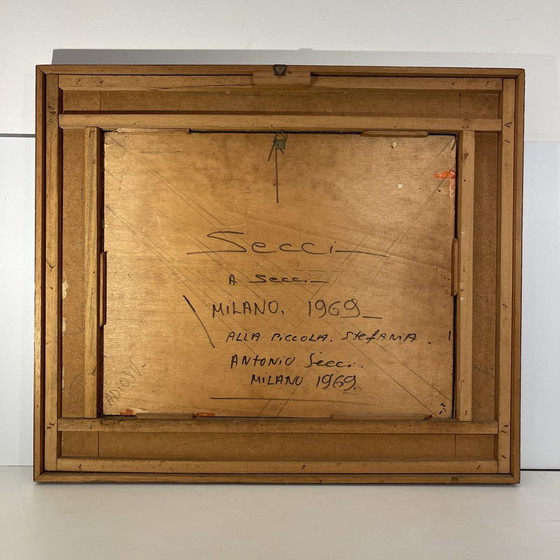 Antonio Secci, Composition abstraite brutaliste, Techniques mixtes sur panneau, 1969 – Peintures et dessins (photo 9 of 10)