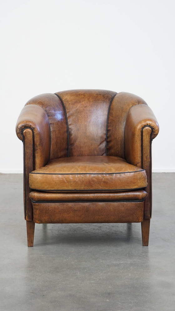Image 1 of Vintage Sheep Leather Club Armchair
