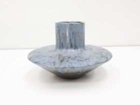 Vintage vase / ceramic / blue UFO / handmade (photo 2 of 5)