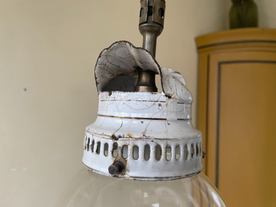 Lampada a Sospensione Francese da Ingresso in Vetro Trasparente – Lampade a sospensione, Glass, Wood (photo 8 of 11)