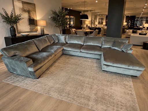 Canapé d'angle en forme de U avec fauteuil inclinable
