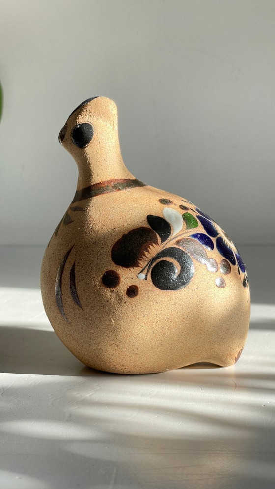 Image 1 of BIRD Handmade stoneware Mexico VINTAGE