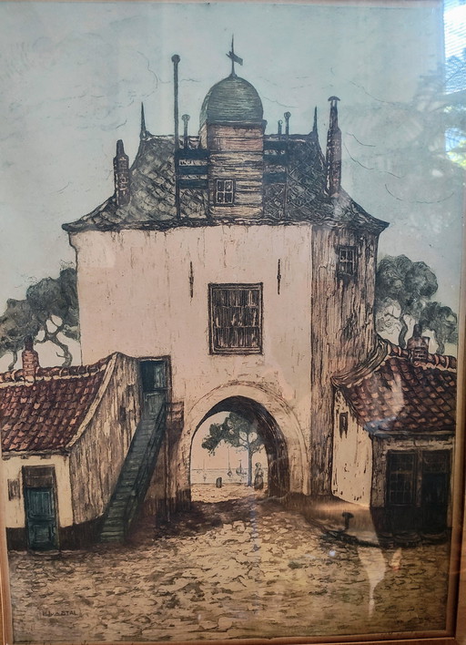 2 Etchings by Cornelis Brandenburg and Henri Johan van der Stal
