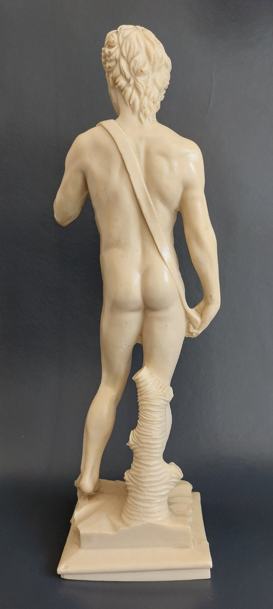 Image 1 of Escultura decorativa inspirada en David (Miguel Ángel) – Estatua de resina (38 cm)