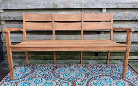 Image 1 of Banc de jardin en teck 150 cm, 3 personnes