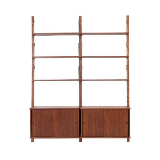 Modulares Regalsystem aus Teakholz, dänisches Design, 1960er Jahre, hergestellt in Dänemark – wandrek, Wood