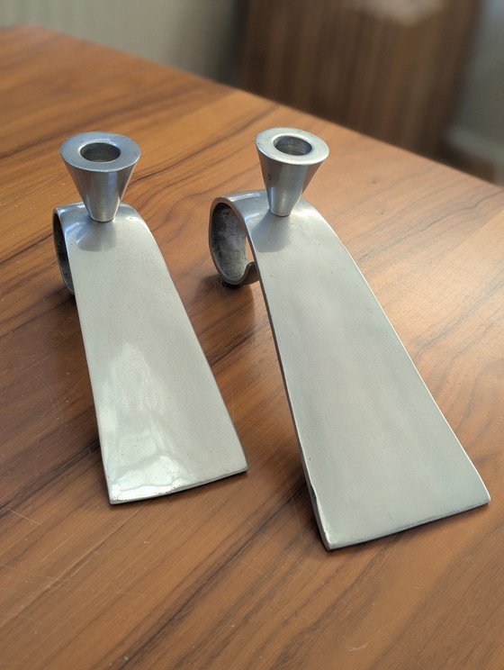 Image 1 of Matthew Hilton Wave Candlesticks 1980