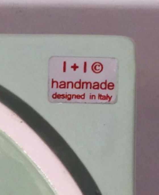 Image 1 of Set van 9 lichtblauwe keramische kommen, I + I Italië, jaren 70.