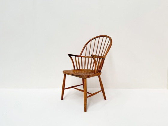 Image 1 of Danish CH18A Oak High Back Chair by Frits Henningsen for Carl Hansen & Son, 1960s