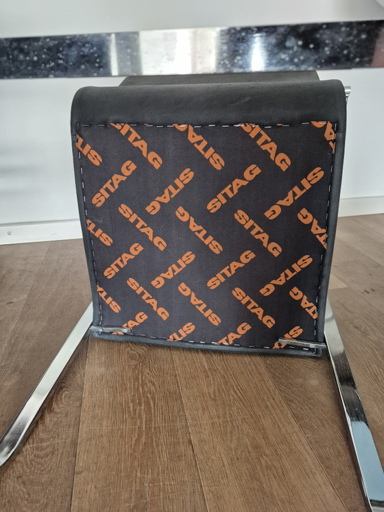 Image 1 of 4 leather chairs sitag