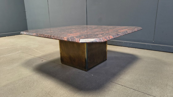 Image 1 of Grote vintage granieten salontafel van Belgochrom, jaren 80.