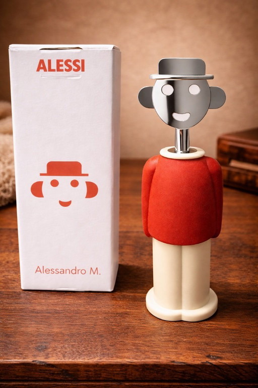 ZELDZAME Alessi "Alessandro M." kurkentrekker - Alessandro Mendini AAM23 R (met doos)