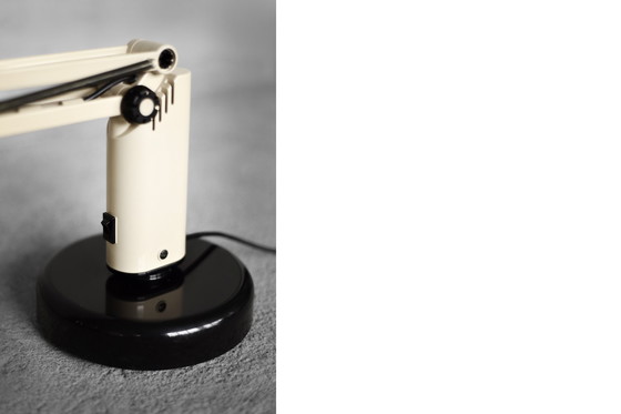 Image 1 of Vintage Mid-Century Scandianavian Modern Beige Plastic Lucifer Table Lamp by Tom Ahlström & Hans Ehrich for Fagerhults, 1975