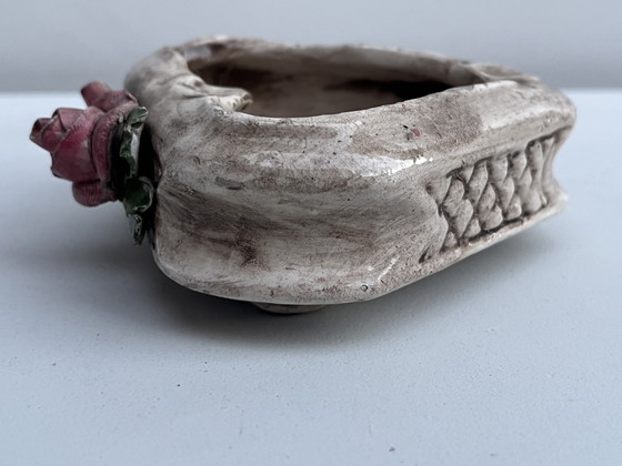 Image 1 of Vintage Ceramic Ashtray 1950-70 Italy 1950–1970s With a Handmade Look.