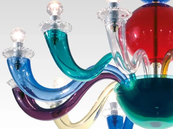 Gio Ponti Venini 99.80 Murano glazen kroonluchter nieuw met garantie – Gold, Metal (photo 4 of 7)