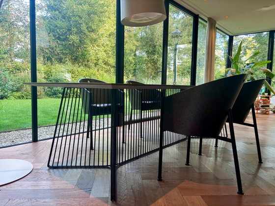 4 Costes chairs Starck, Driade, Dining chairs, Leather, Metal, Black (photo 2 of 7)