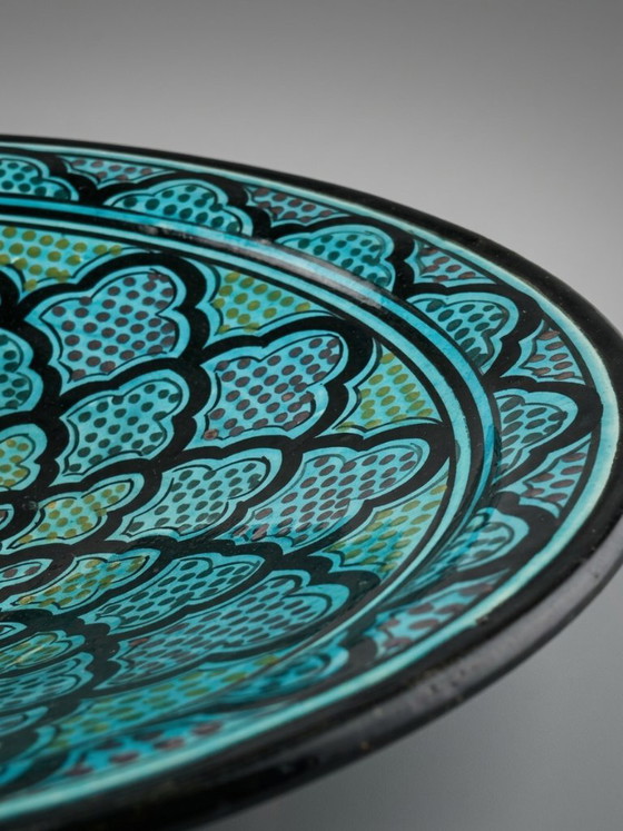 Grande piatto murale marocchino in maiolica policroma – 40 cm – Decorazioni murali, Ceramic (photo 4 of 7)