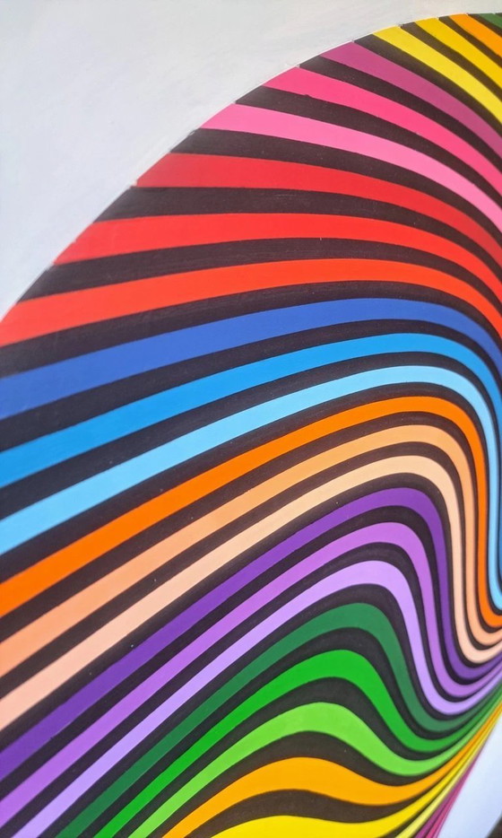 Image 1 of Arrugado - Cuadro cuadrado abstracto de Franklin van Dam - Acrílico sobre MDF - 95 × 95 cm