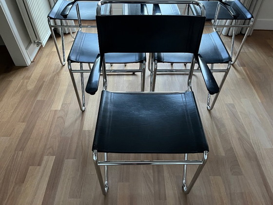 Image 1 of 6 Stylish Gispen dining table/meeting table chairs