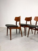 Set Mid-Century Eetkamerstoelen in Deens Design