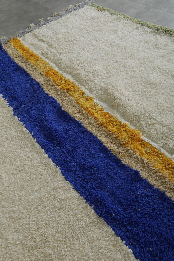 Image 1 of Alfombra marroquí de pura lana con coloridos estampados, 2/3 m
