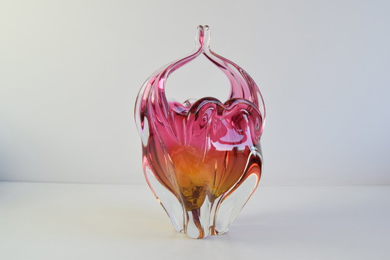 Image 1 of Mid Century Czech Art Glass Mandkom door Josef Hospodka