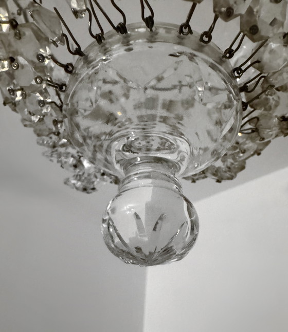 Image 1 of 1950s crystal hot air balloon ceiling light