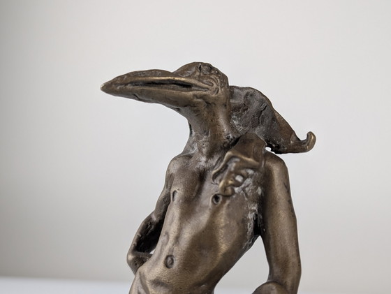 Image 1 of Scultura in bronzo "Birdman" di Salvador Dalí