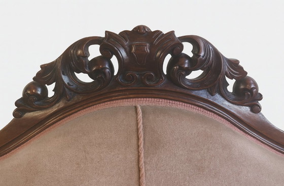 Image 1 of 19th-century mahogany Louis Philippe "butterfly" sofa