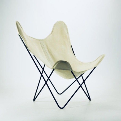 Original “Butterfly” Chair from the 1950s – Knoll, stoelen fauteuils, Metal, Canvas