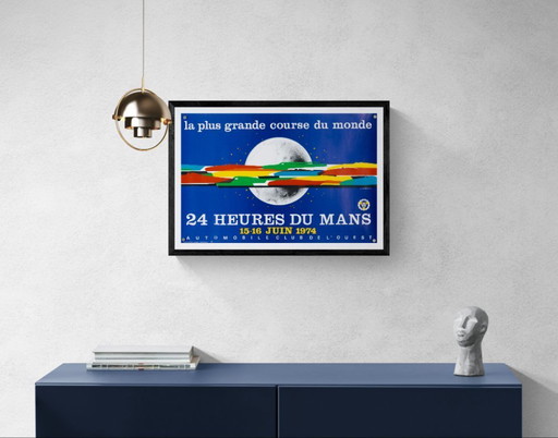 24 Heures Du Mans 1974 – Original Vintage Motorsport Poster by J. Jacquelin – Vintage Racing – 40x60 cm