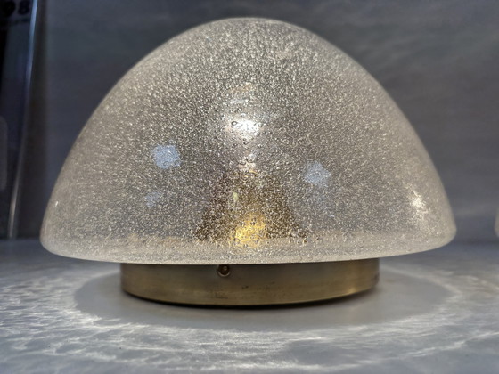 Image 1 of Uniek; set van 2 bubble glas lampen Duitse firma Hoffmeister  jaren 70