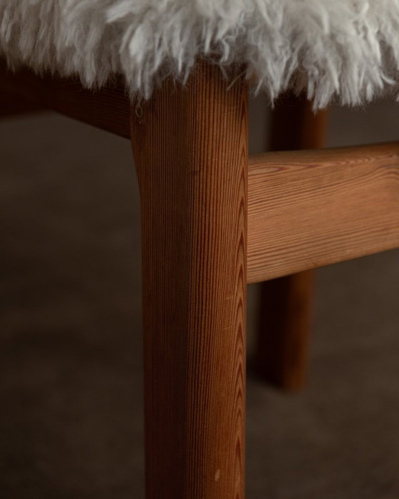 Image 1 of Vintage Danish Pine Dining Chairs (Set of 4) | Niels Koefoed Style | Rustic Scandinavian Modern | 1970s–80s