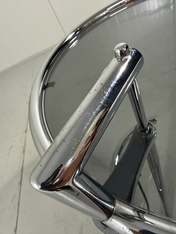 Eileen Gray Tavolino regolabile E1027 Vereinigte Werkstätten – Vereinigte Werkstatten, Tavolini, Chrome (photo 9 of 16)
