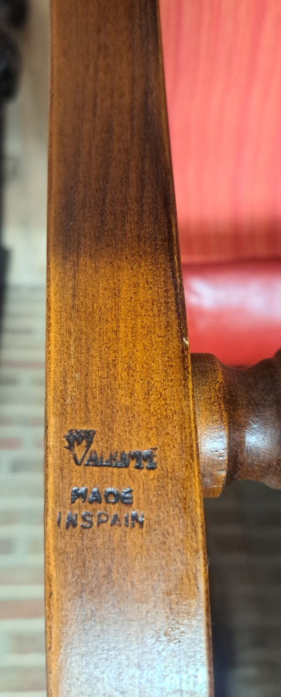 Fauteuil Valentí, Cuir, Métal, Marron (photo 8 sur 8)