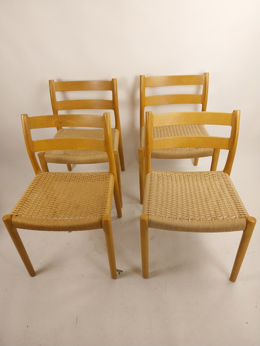 1 set di 4 sedie Niels Otto Möller modello 84 anni '60