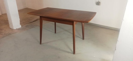 Mid century teak extendable dining table