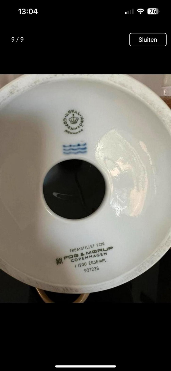 Image 1 of Royal Copenhagen lamp Fog&Morup gelimiteerde oplage