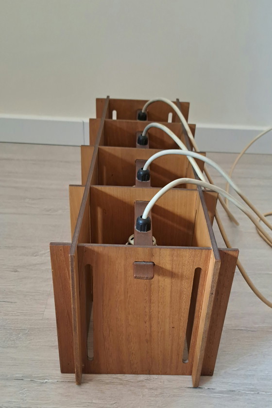 Image 1 of Plafonnier scandinave en teck, années 1960 - Mid Century Modern