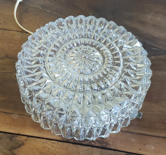 Image 1 of Ceiling or wall light in molded glass - mid-20th century