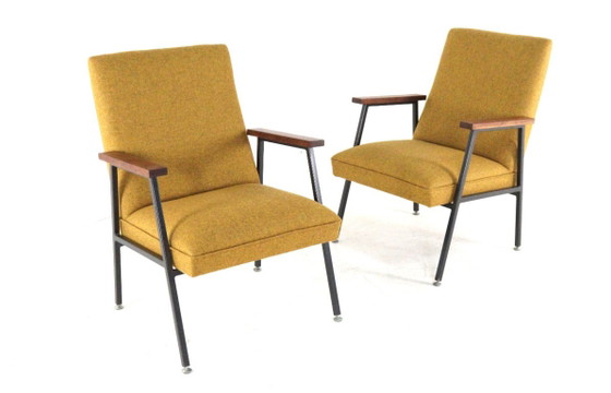 Vintage Gispen Genie Armchair Newly Upholstered Restored – Metal (photo 12 of 13)