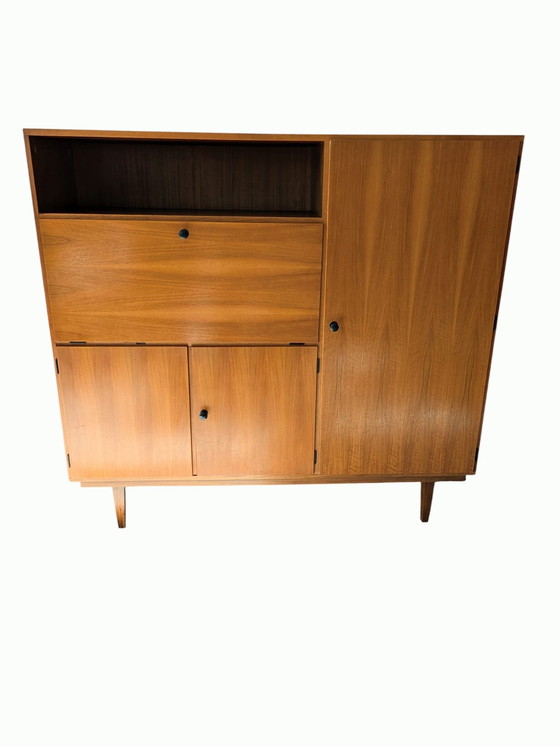 Image 1 of Vintage teakhouten highboard, secretaire 