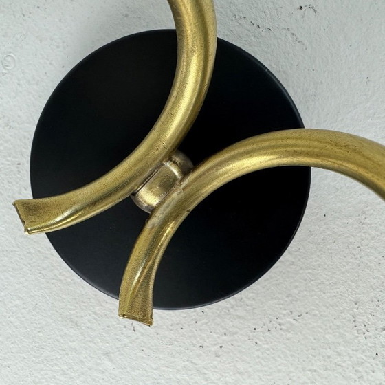 Image 1 of COPPIA DI APPLIQUE DOPPIE OPALINE VINTAGE ANNI '50