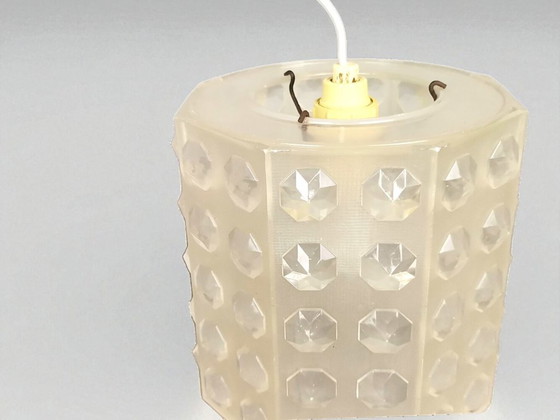 Image 1 of Lampada a sospensione retrò in cristallo trasparente anni '70