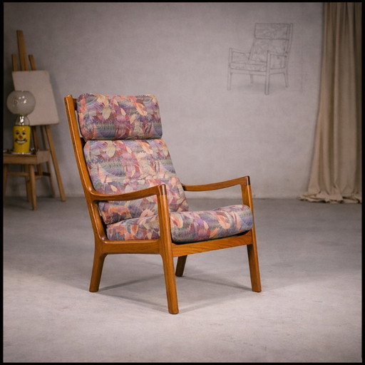 Deense teakhouten senatorfauteuil van Ole Wanscher voor Cado, jaren 60.