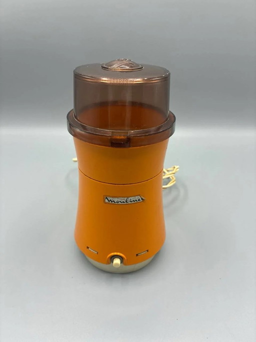 Moulinex Vintage Orange Elektrische Mühle - 60er/70er Jahre – decoratieve objecten, Chrome