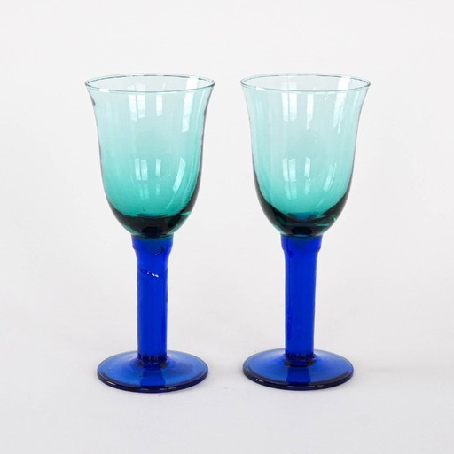 Een paar kleurrijke brillen, Deens design, jaren 70, vervaardigd in Denemarken.