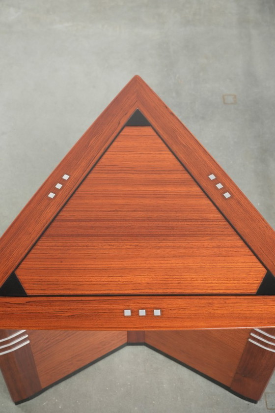 Image 1 of Tavolino/tavolino laterale di lusso dal design triangolare, in stile Art Déco, della serie Decoforma, firmato Schuitema.