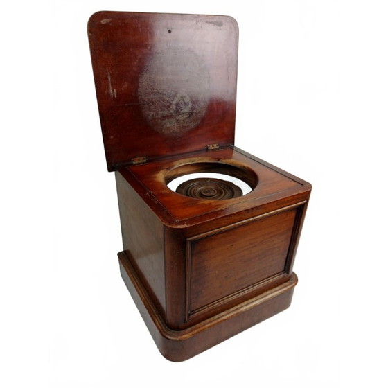 Image 1 of Antieke Victoriaanse Nachtspiegel / Commode / Pot