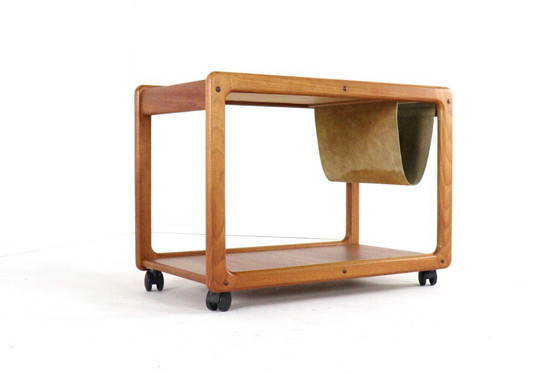 Image 1 of Vildbjerg mobelfabrik trolley with magazine holder, vintage Danish design